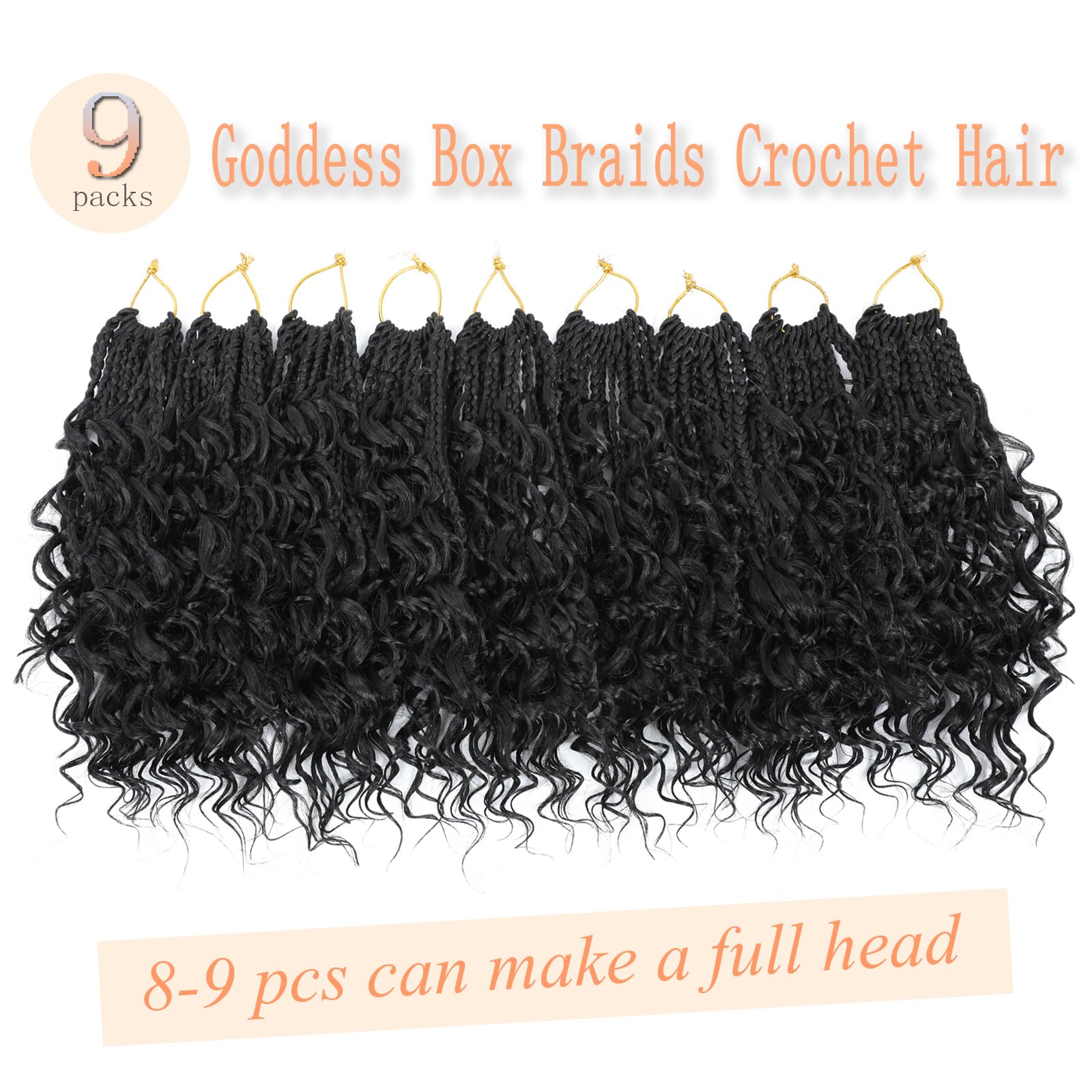 ARLFLF 9-pack bundle includes crochet needle and rings for convenient styling.