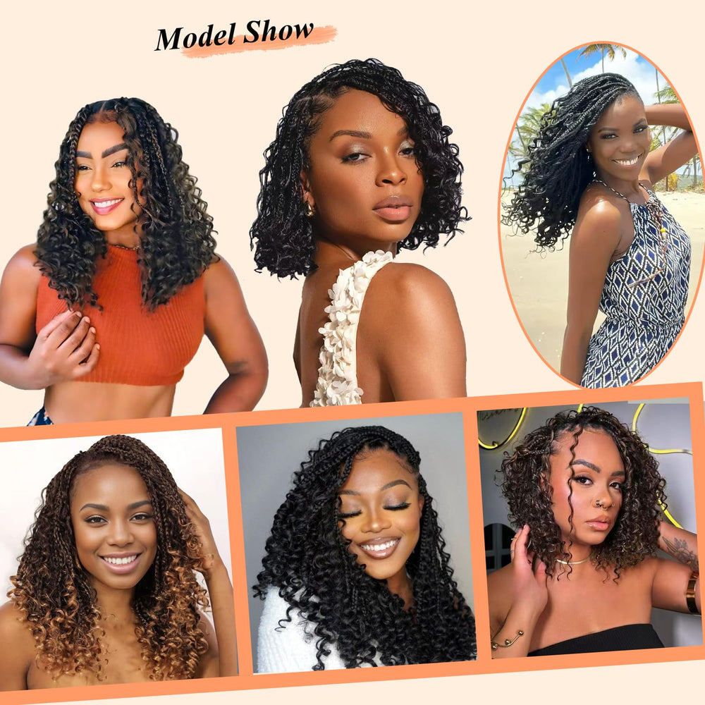 ARLFLF Bohemian style hair ideal for weddings, parties, or dates.