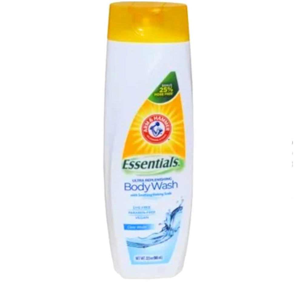 Arm & Hammer Clear Water dye-free label communicates vegan-friendly, paraben-free cleansing.