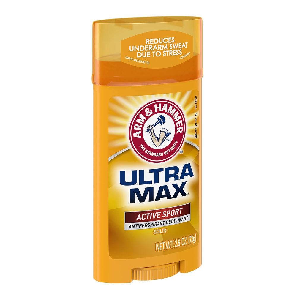 Arm & Hammer UltraMax Active Sport 3-pack on display for value.