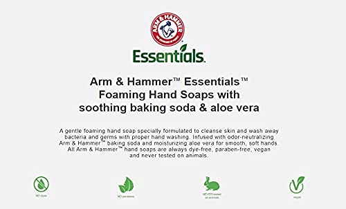 Arm & Hammer Essentials Kitchen Fresh hand soap with baking soda for a thorough clean.