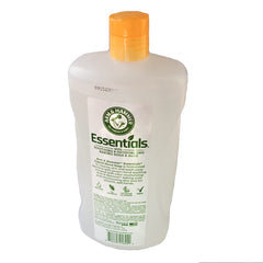 Arm & Hammer Essentials Kitchen Fresh hand soap foamy orange lather on sink.
