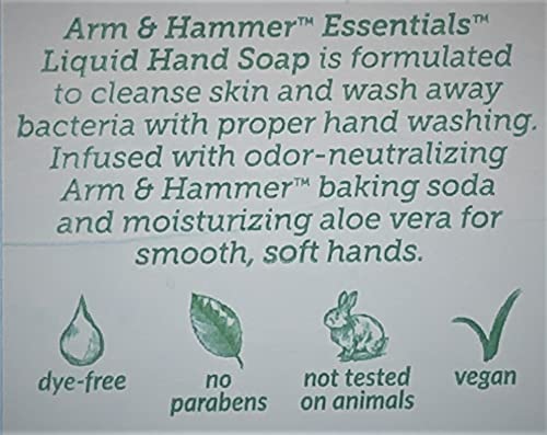 Arm & Hammer Essentials Kitchen Fresh hand soap used at kitchen sink.