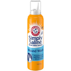 Arm & Hammer Simply Saline wound wash sterile solution supports safe cleansing of minor wounds.