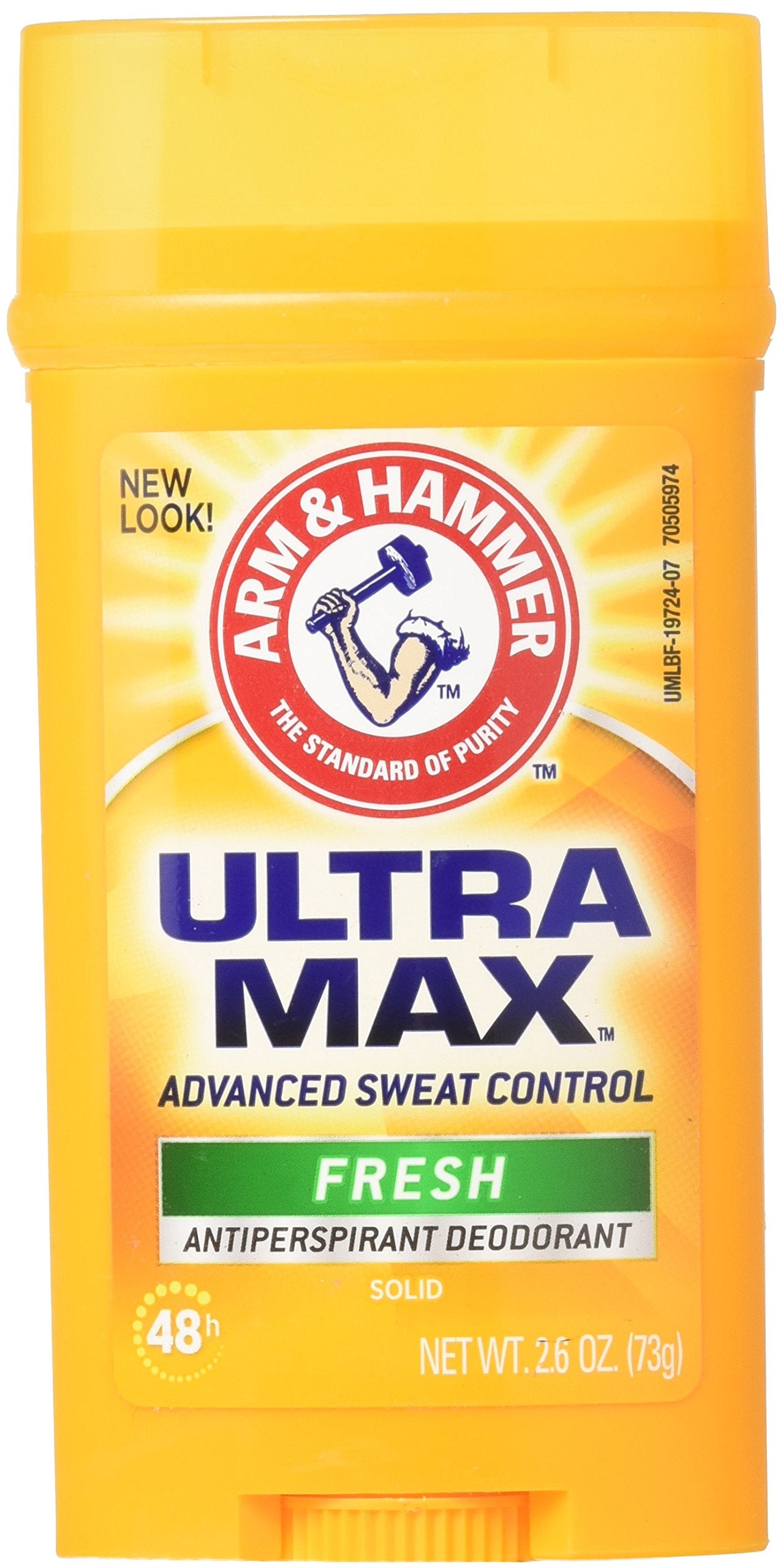 Arm & Hammer Ultra Max Fresh six-pack solid deodorant sticks displayed front for all-day protection