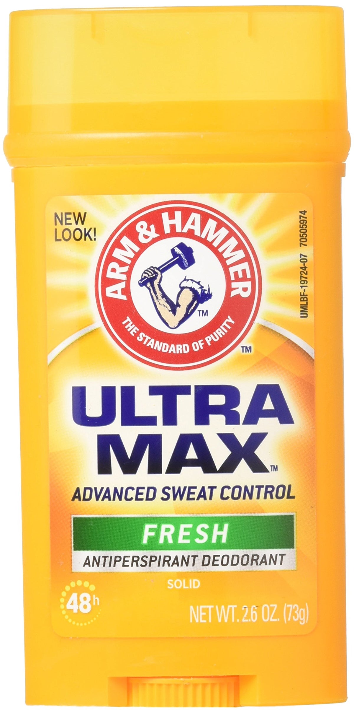Arm & Hammer Ultra Max Fresh six-pack solid deodorant sticks displayed front for all-day protection