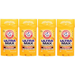 Arm & Hammer Ultramax Solid Antiperspirant Active Sport 4-pack shown for budget-friendly everyday freshness