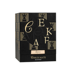 Armaf Checkmate King cap close-up highlighting premium packaging for gifting or luxury