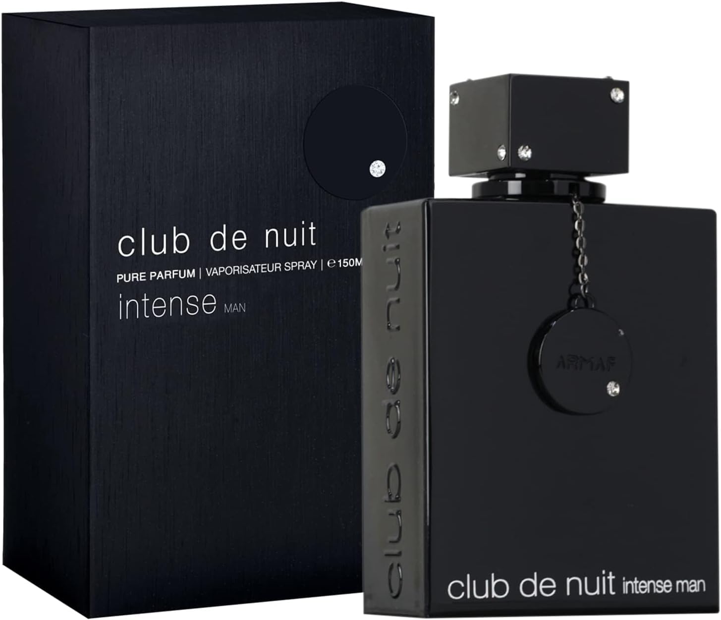 Armaf Club De Nuit Intense label detail signals authentic, high-end fragrance