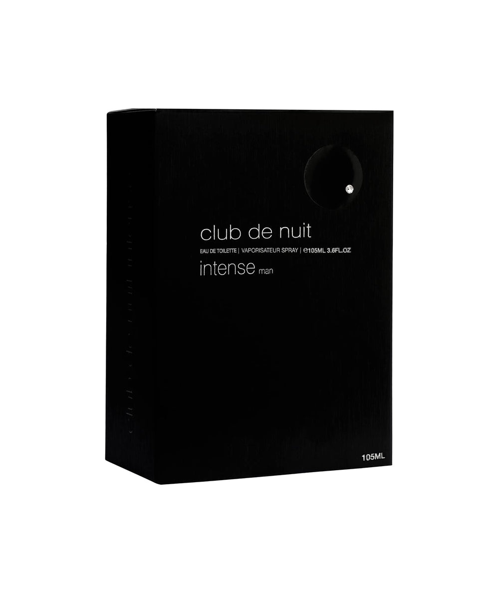 Armaf Club de Nuit Intense nightlife scene visual evokes evening wear versatility.