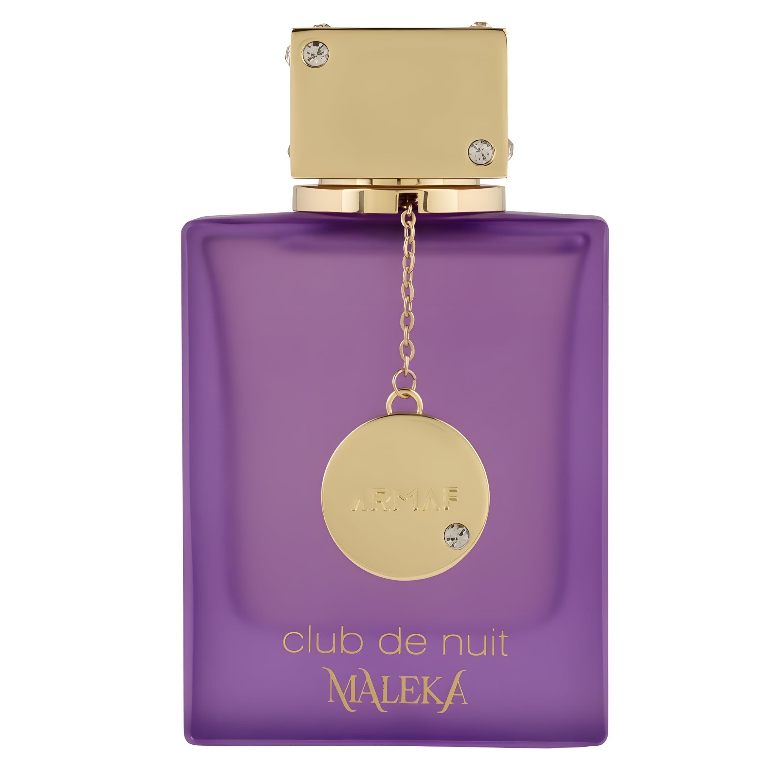 Armaf Club De Nuit Maleka bottle closeup shows floral-fruity finesse for daily wear.
