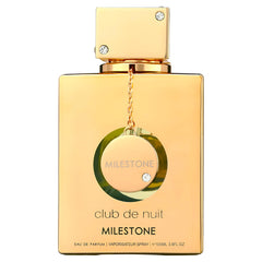 Armaf Club De Nuit Milestone bottle front view exudes unisex sophistication for daily wear