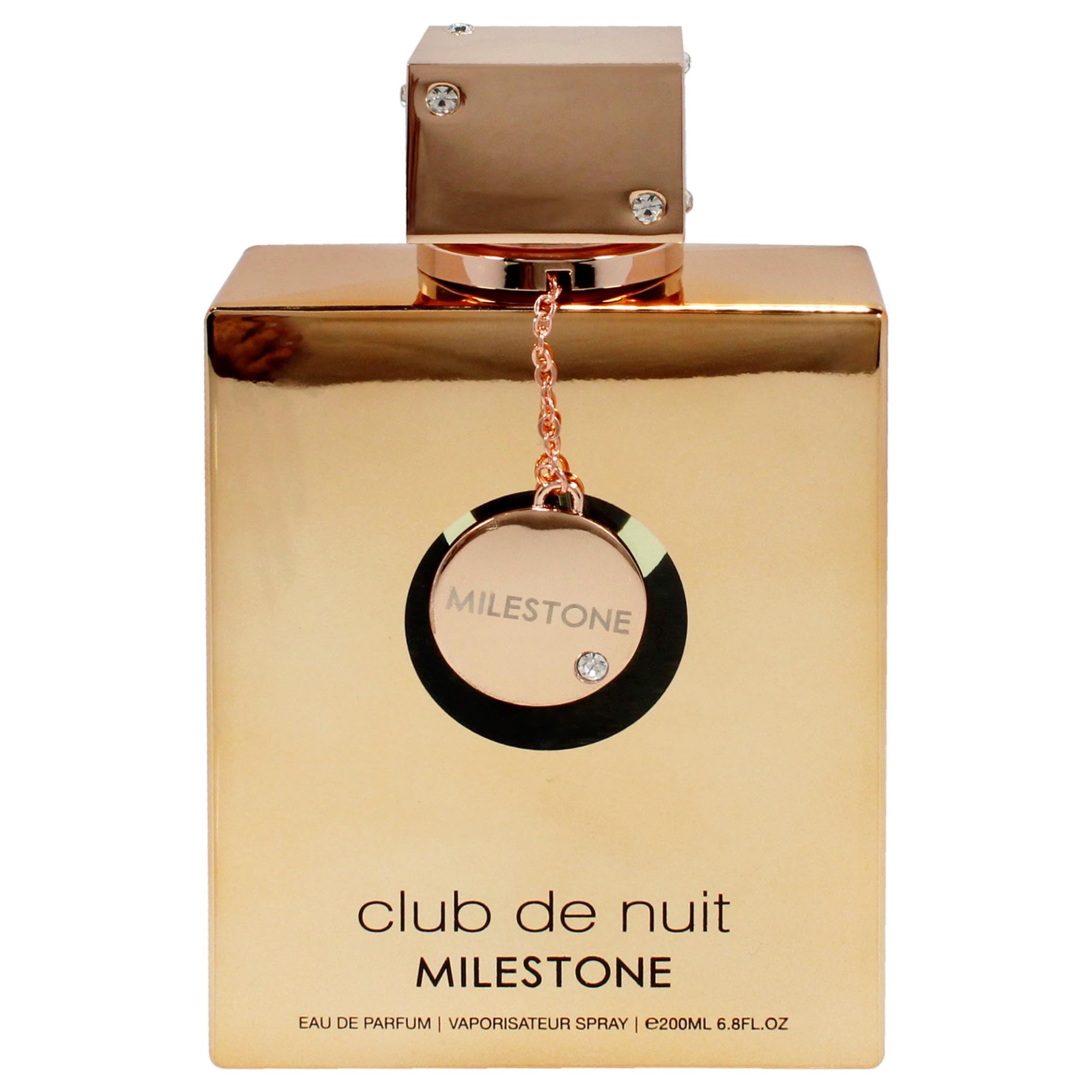 Armaf Club De Nuit Milestone bottle top highlights premium spritz-ready cap for easy application.