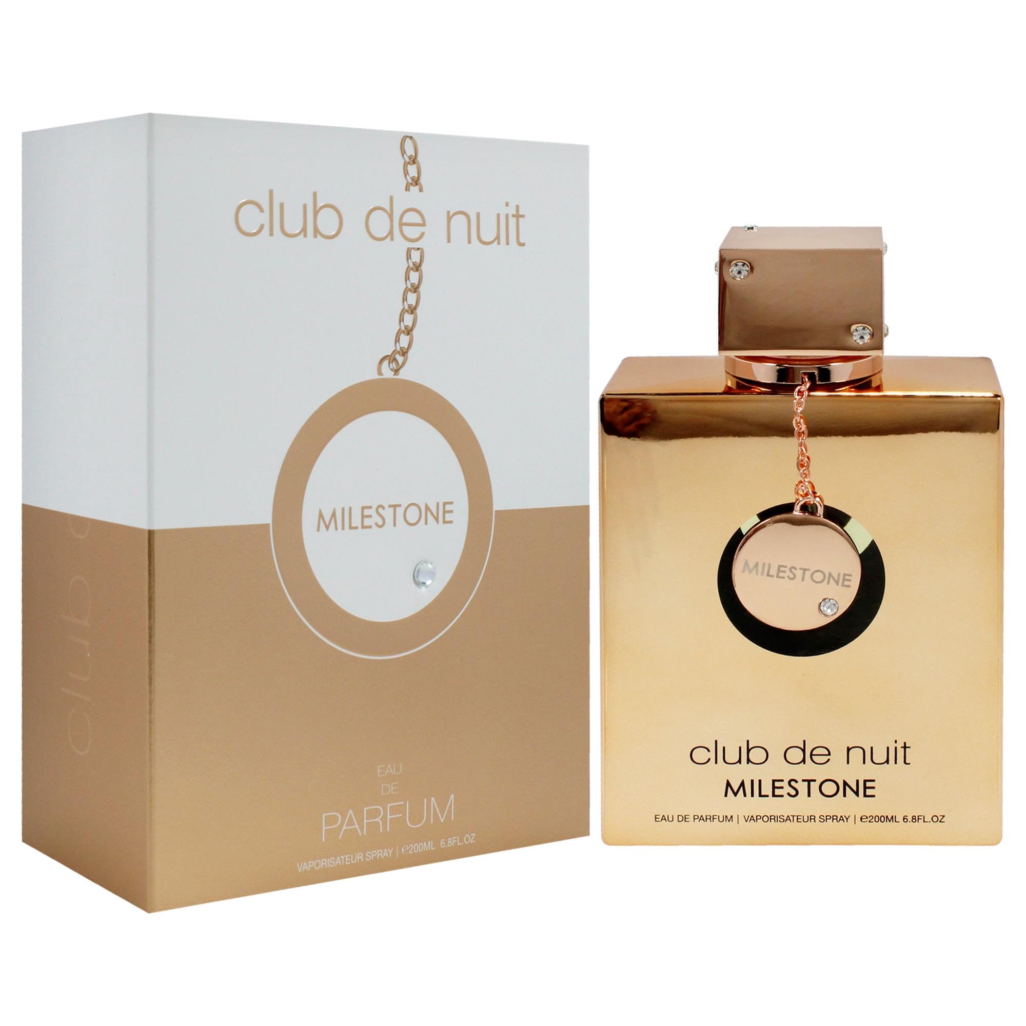 Armaf Club De Nuit Milestone packaging box shows luxurious branding and attractor-ready presentation.