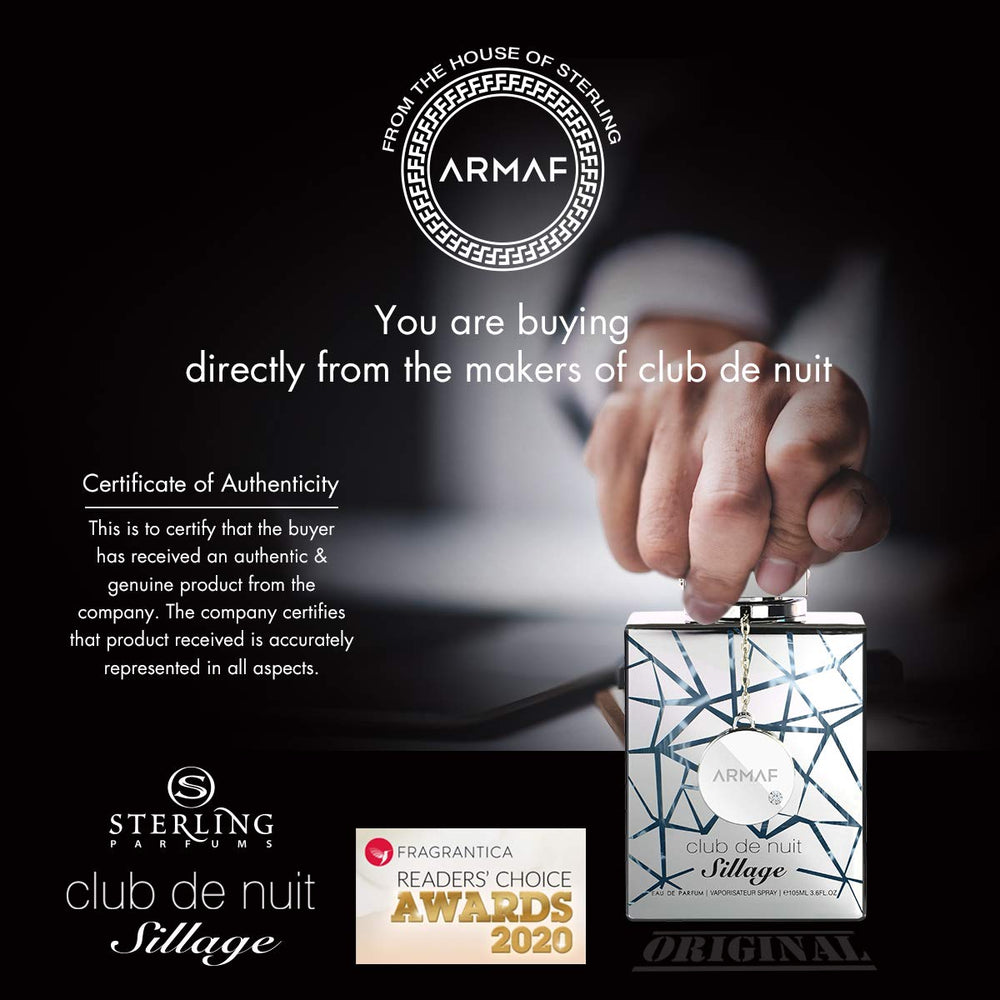 Armaf Club de Nuit Sillage base notes visual highlights warmth and enduring trail.