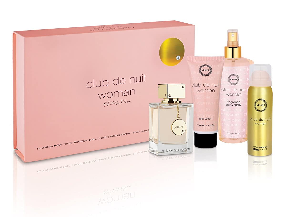 Armaf Club De Nuit women gift set EDP spray bottle for an elegant, lasting fragrance.