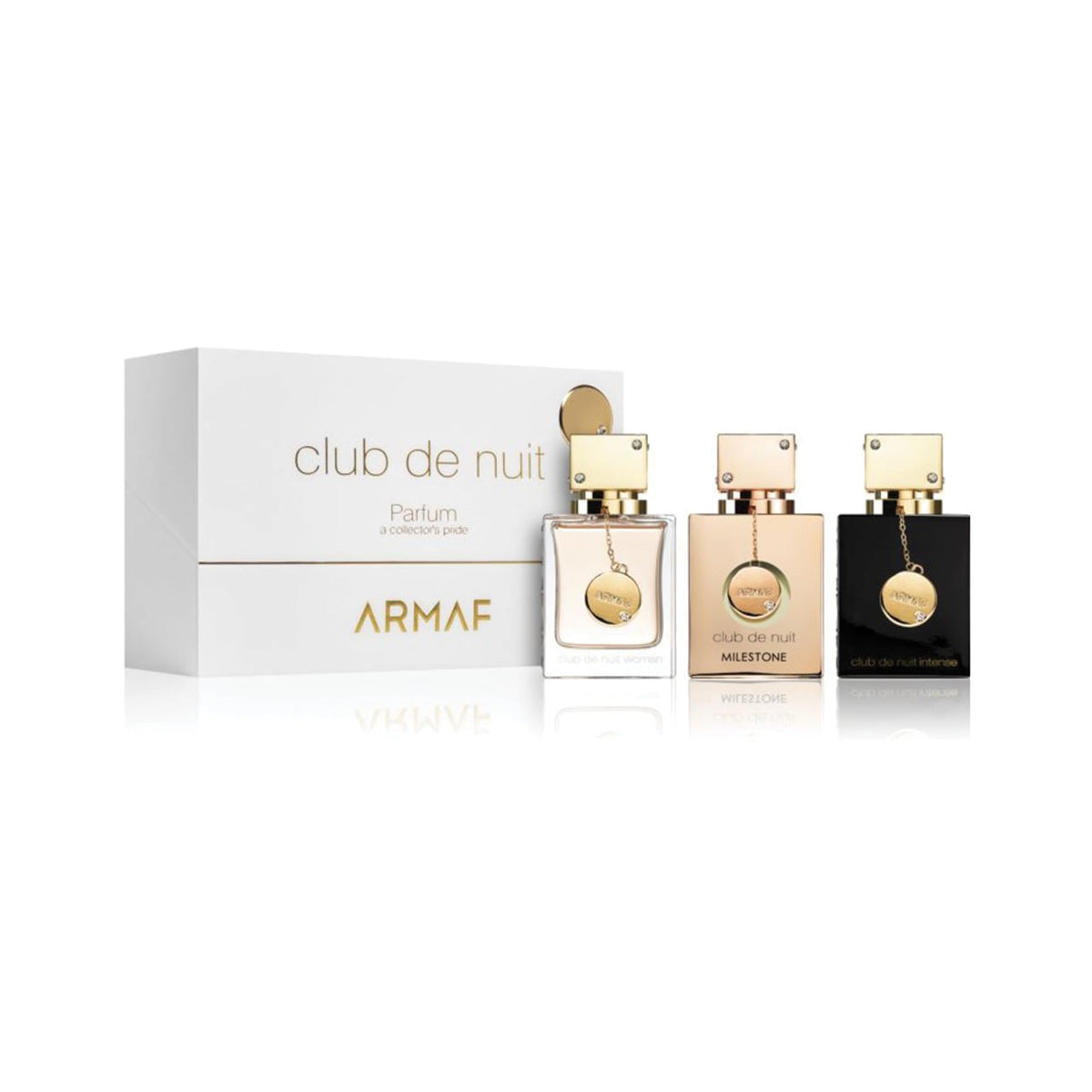 Armaf Club The Nuit Parfum Gift Set box showing three-piece collection—perfect gift.