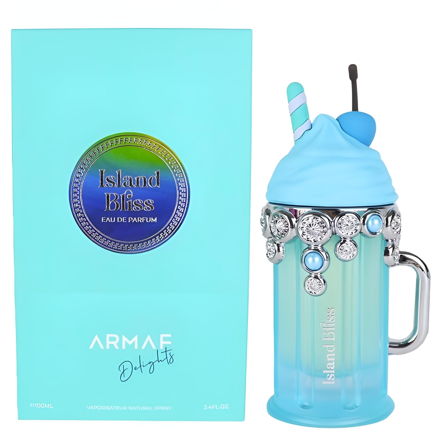 Armaf Delights Island Bliss crystal bottle evokes tropical mood