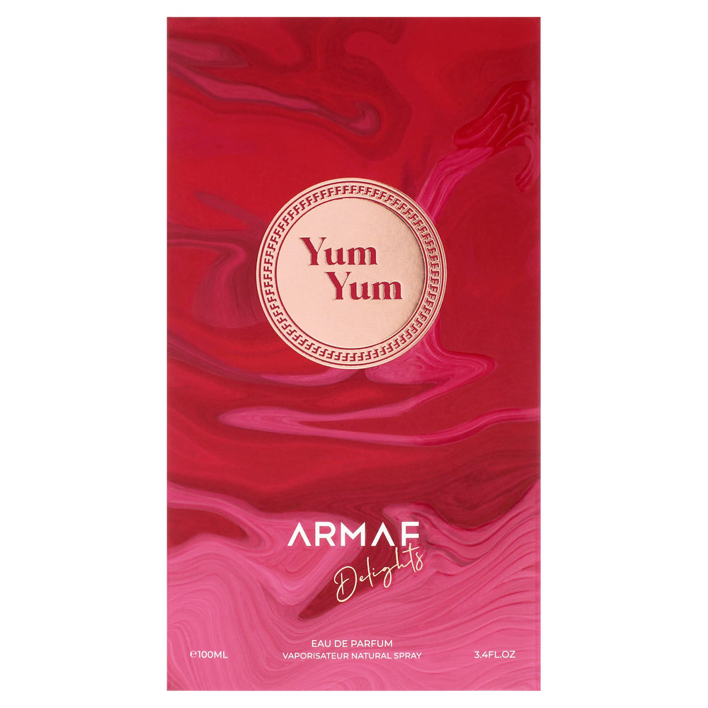 Armaf Delights Yum Yum 3.4 Edp Sp Women wear-test swatch demonstrating lasting scent.