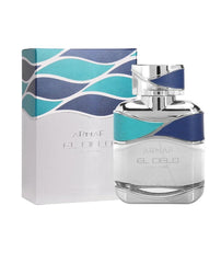 Armaf El Cielo for Men spray bottle in use for an all day fresh vibe