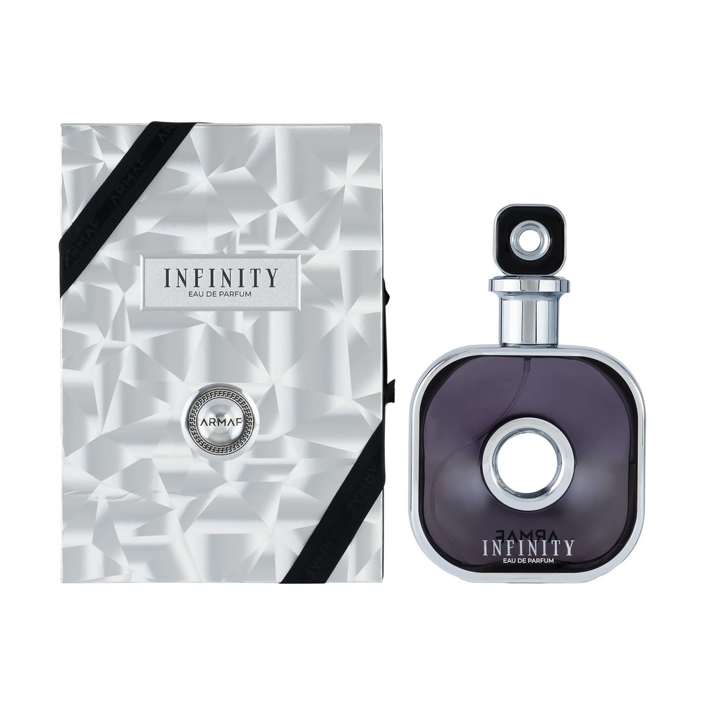 Armaf Infinity packaging close-up evokes refined masculinity and sophistication