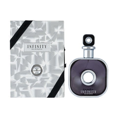 Armaf Infinity packaging close-up evokes refined masculinity and sophistication