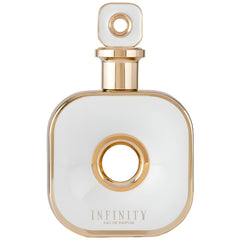 Armaf Infinity for Women bottle close-up highlights timeless elegance for daily confidence.