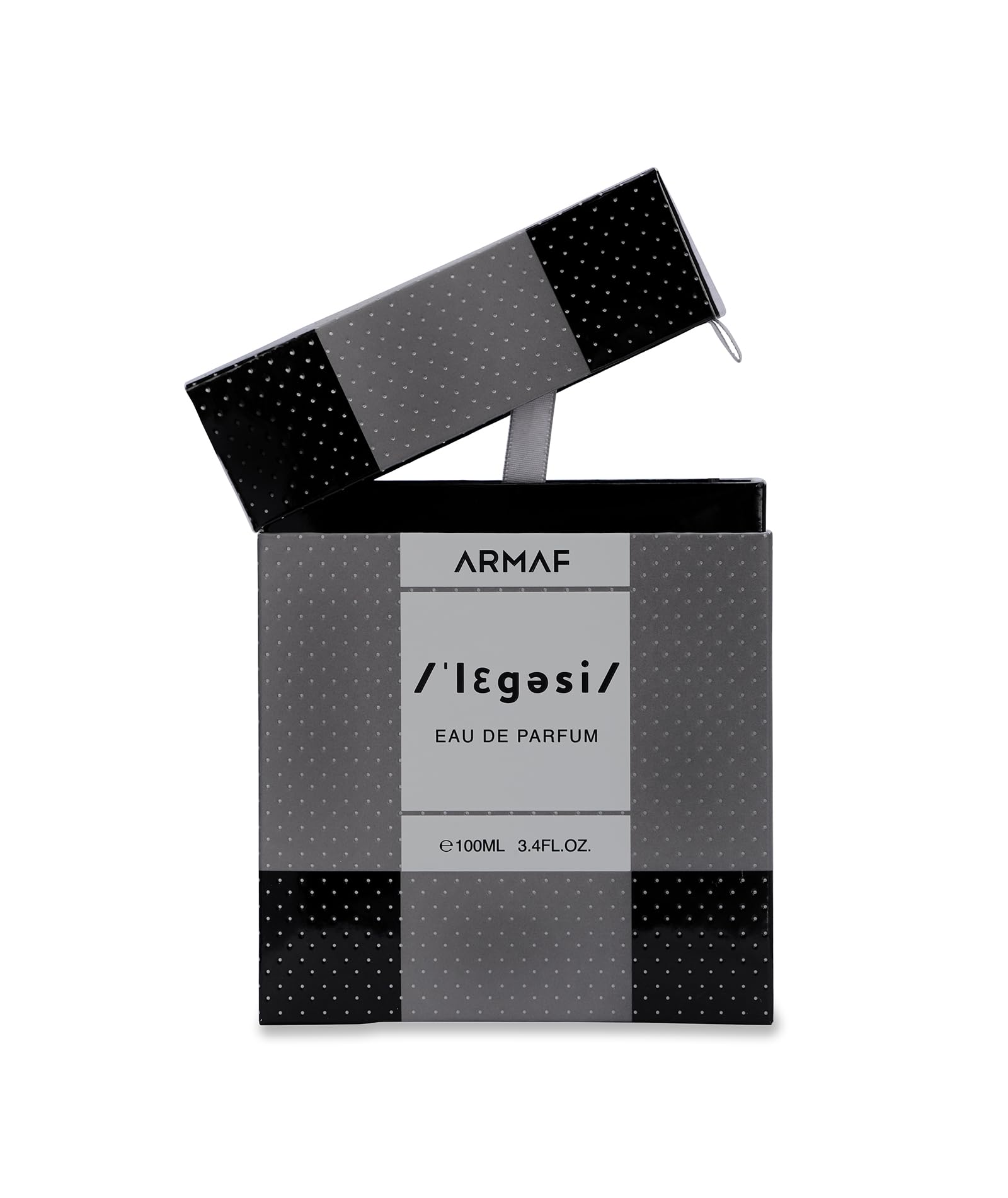 Armaf Legesi sandalwood and musk base image suggests lasting warmth and daytime versatility.