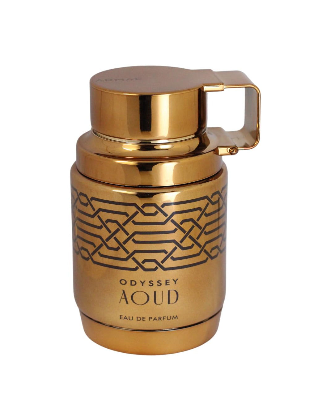 Armaf Odyssey Aoud Edition bottle front shows luxurious amber-wood presence for evenings