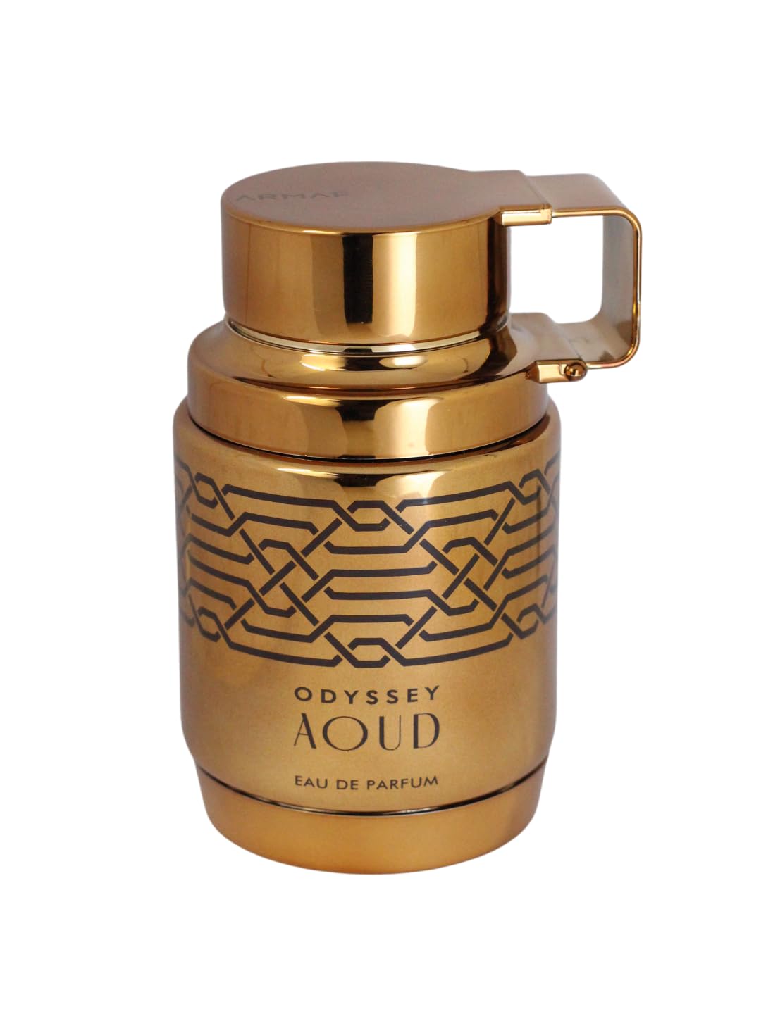 Armaf Odyssey Aoud Edition bottle front shows luxurious amber-wood presence for evenings