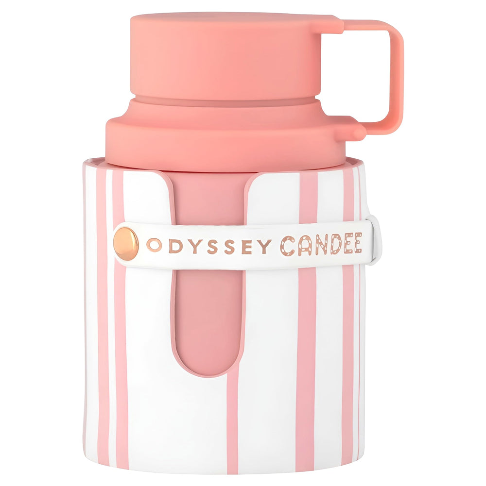 ARMAF Odyssey Candee Special Edition bottle front shows elegant sculptural design for special occasions.