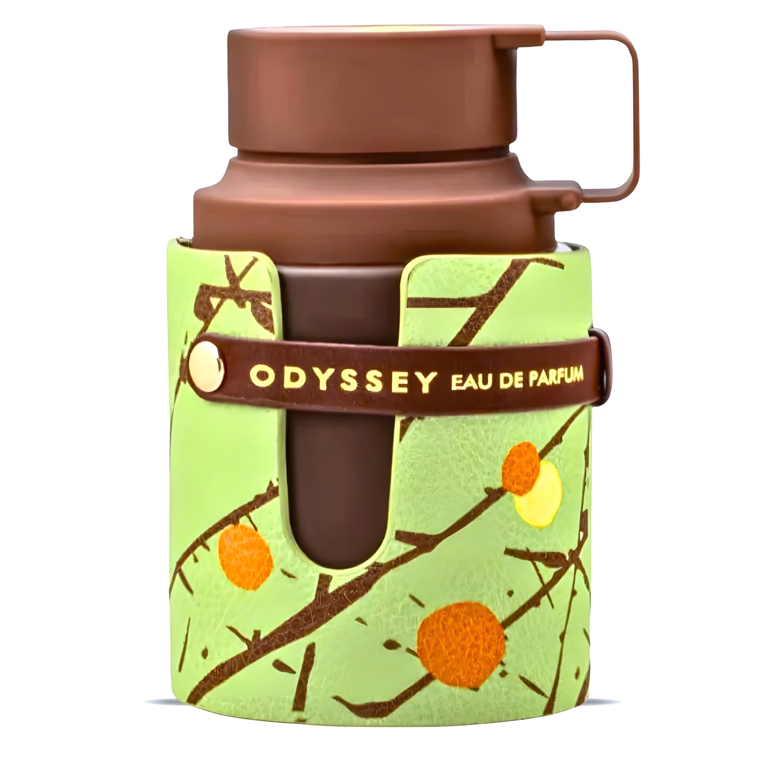 Armaf Odyssey Dubai Chocolat bottle on display, for evening wear.