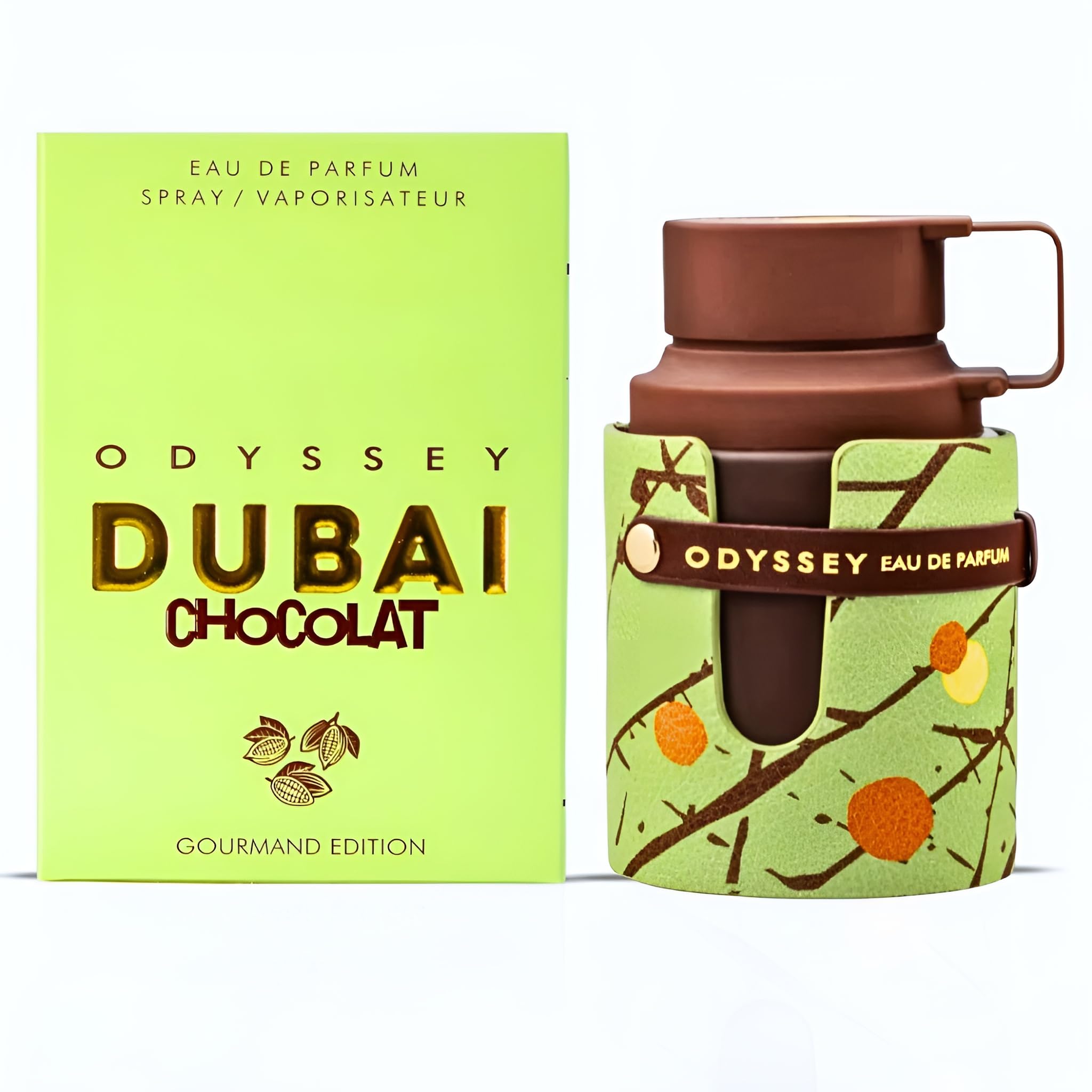 Armaf Odyssey Dubai Chocolat coffee-beans hint at bold aromatic notes.