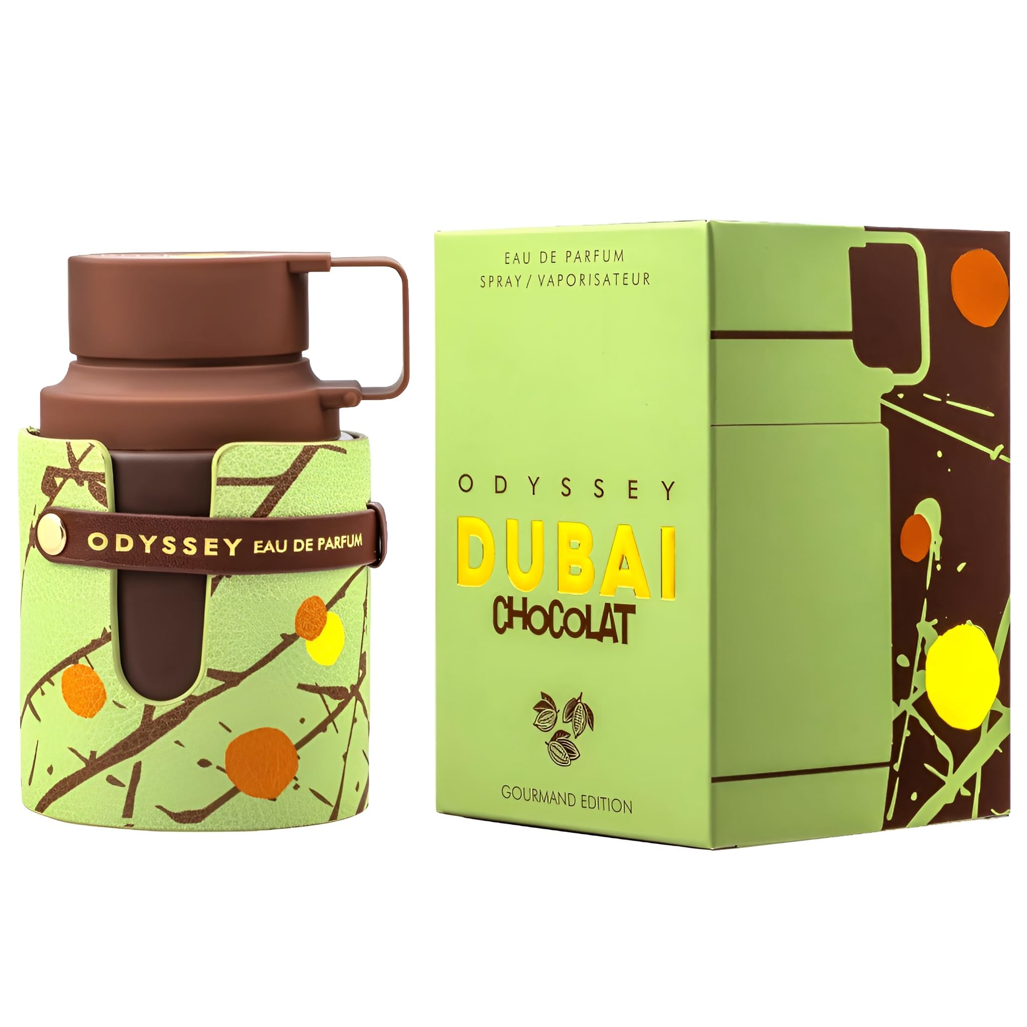 Armaf Odyssey Dubai Chocolat packaging box emphasizes a gift-ready presentation.
