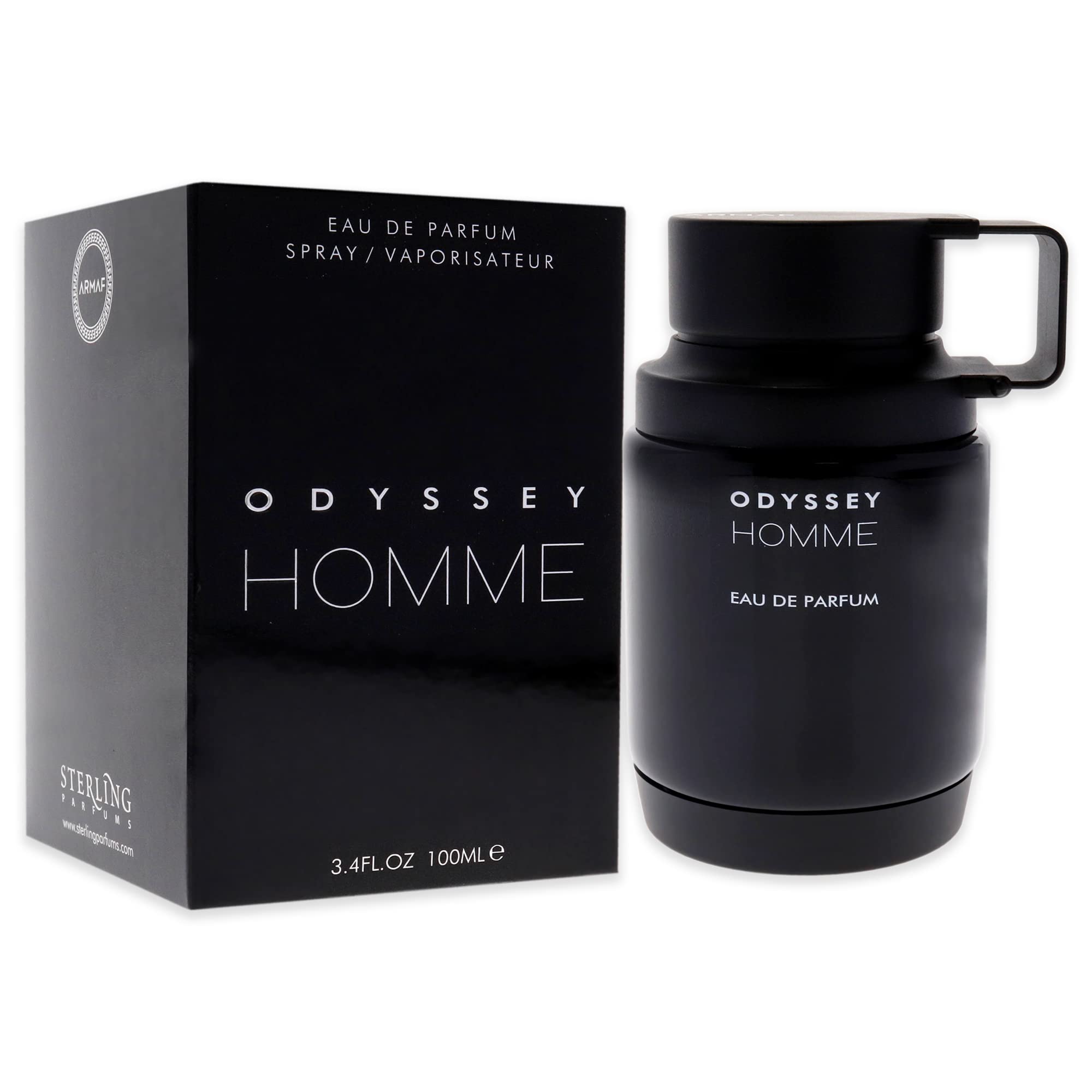 Armaf Odyssey Homme cap closeup highlights premium presentation and precision spray.