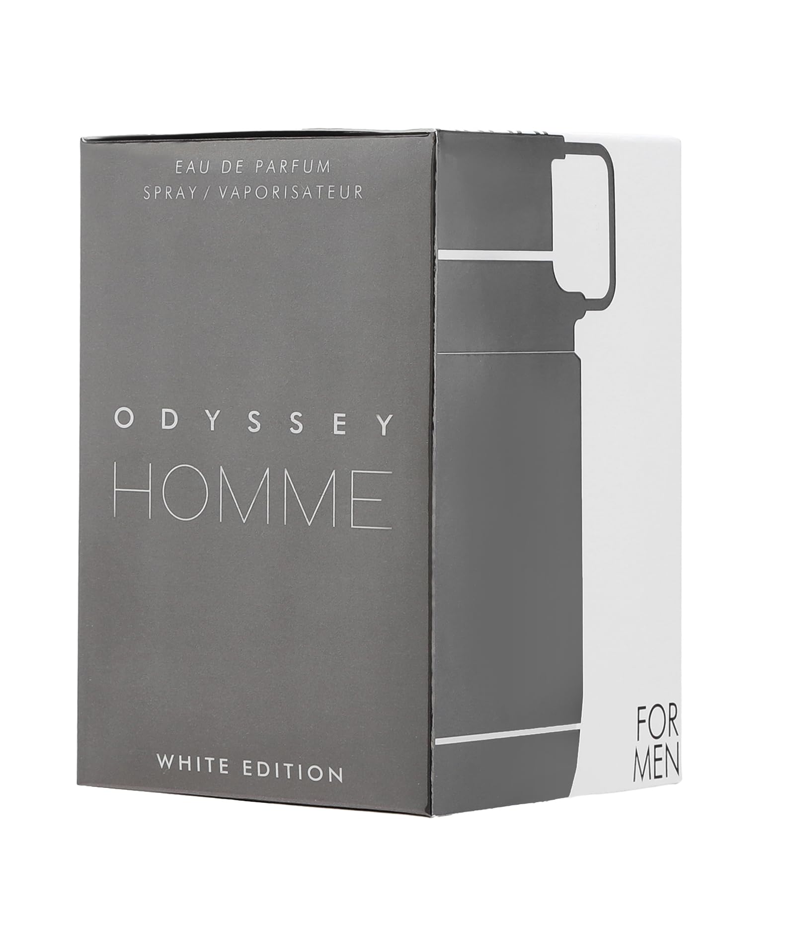 Armaf Odyssey Homme White Edition box packaging hints at refined, gift-worthy presentation.