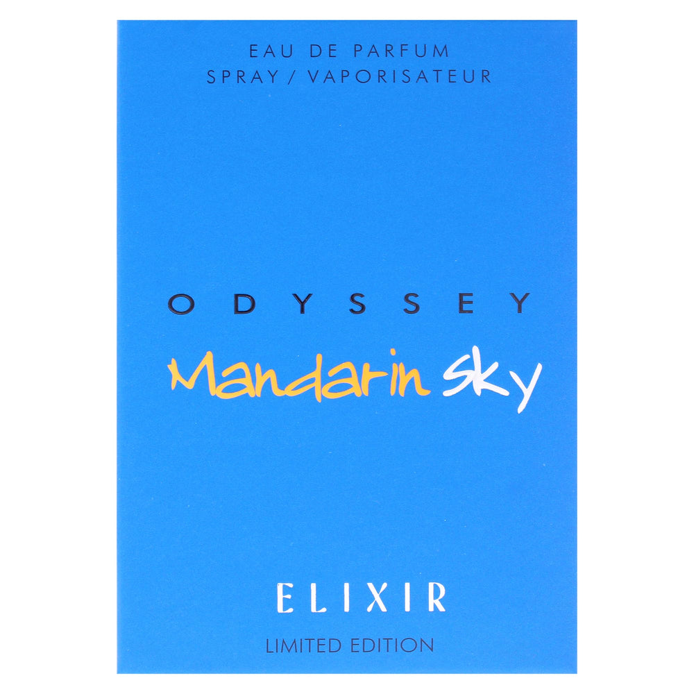 Armaf Odyssey Mandarin Sky amber-woody-note close-up suggests warm, sophisticated mood.