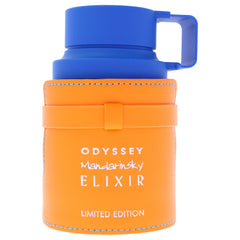 Armaf Odyssey Mandarin Sky bottle cap close-up emphasizes premium packaging for gifting.