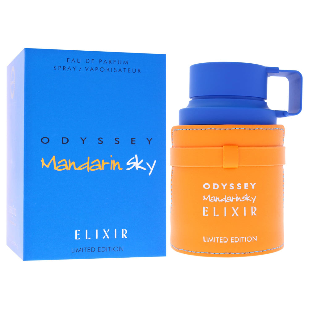 Armaf Odyssey Mandarin Sky EDP spray demonstrates long-lasting projection for night outs.