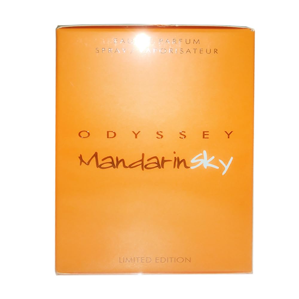 Armaf Odyssey Mandarinsky bottle closeup: spices and citrus captured in a premium cap bottle.