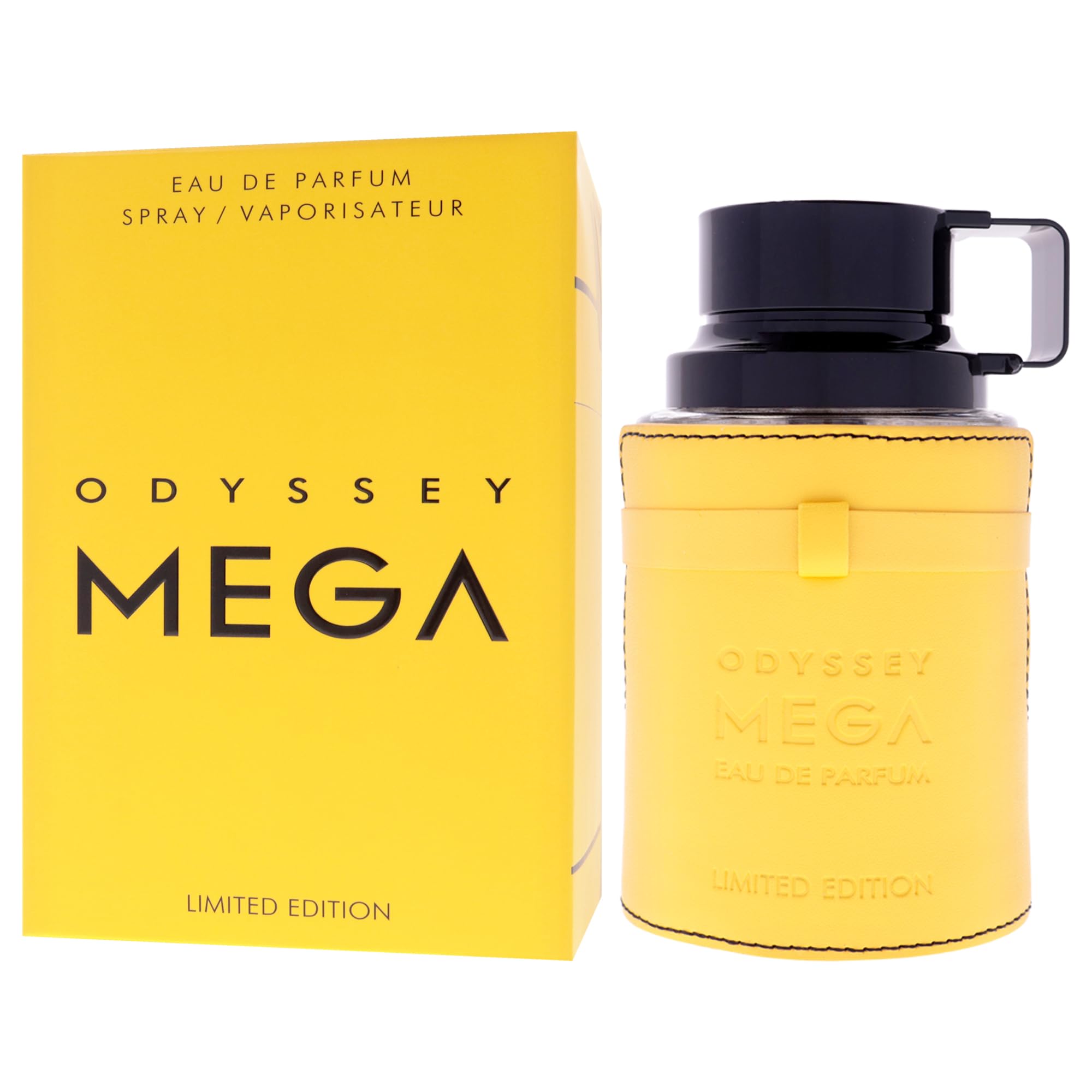 Armaf Odyssey Mega EDP atomizer demonstrates precise spray for controlled use.