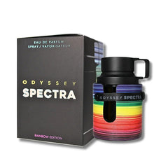 Armaf Odyssey Spectra Rainbow Edition spray reveals dynamic fragrance evolution.