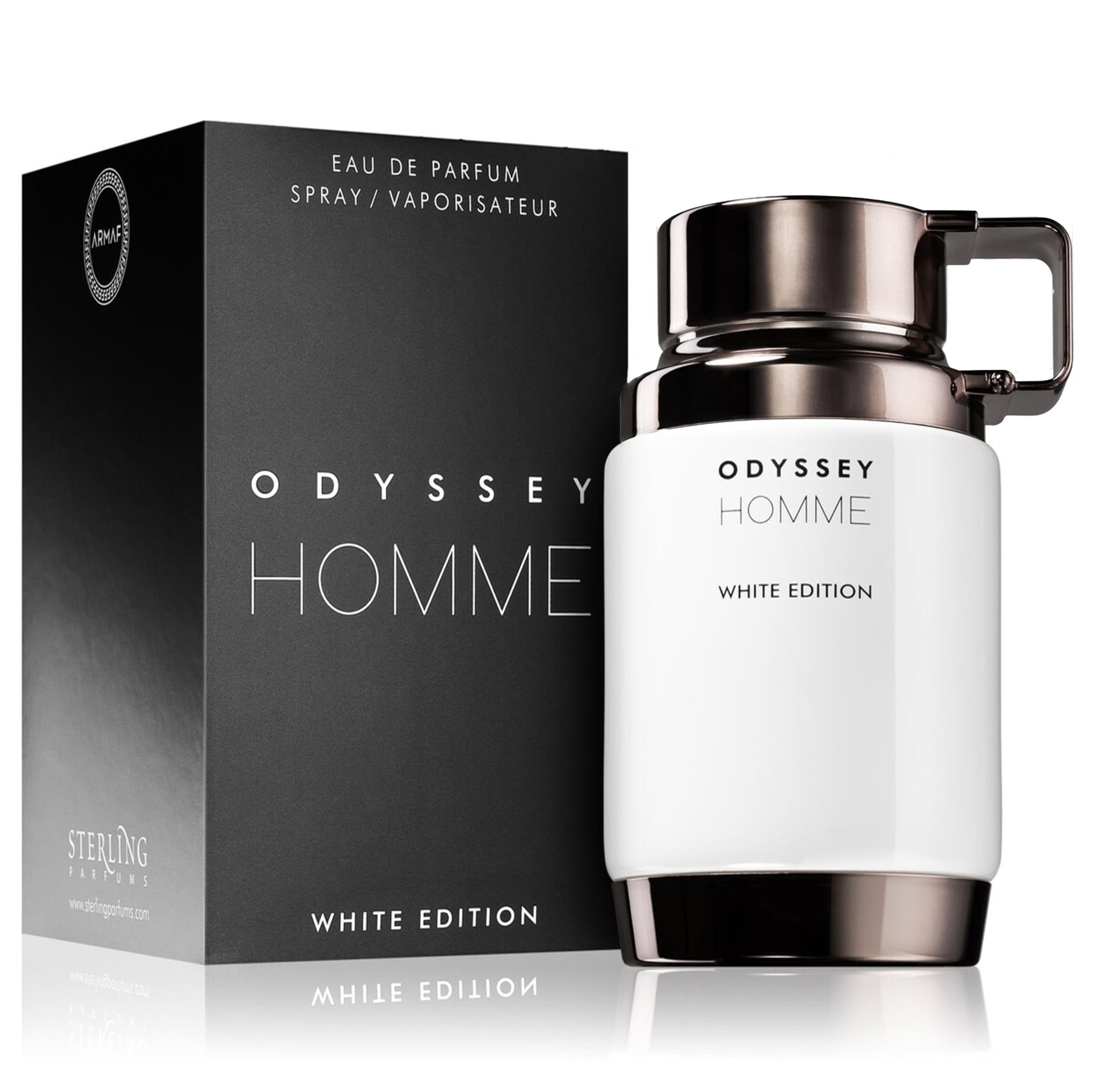 Armaf Odyssey White Edition bottle presents a sleek look for daily wear and evening outings.