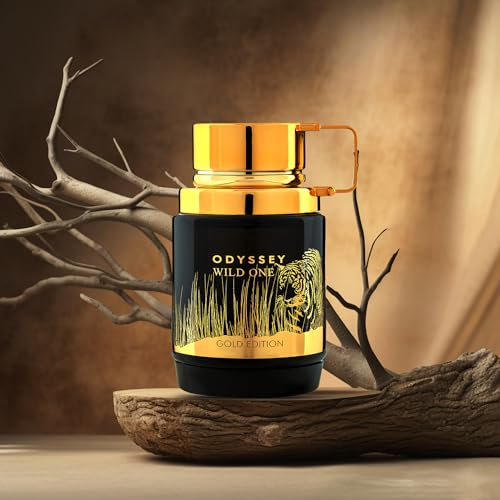 Armaf Odyssey Wild One Gold Edition cap closeup, premium presentation enhances gifting appeal.