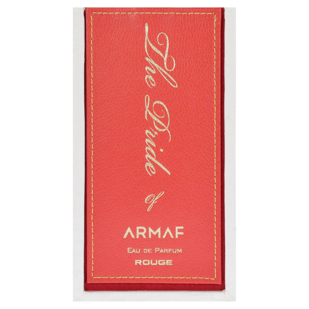 The Pride Rouge base notes graphic featuring amber and cedar