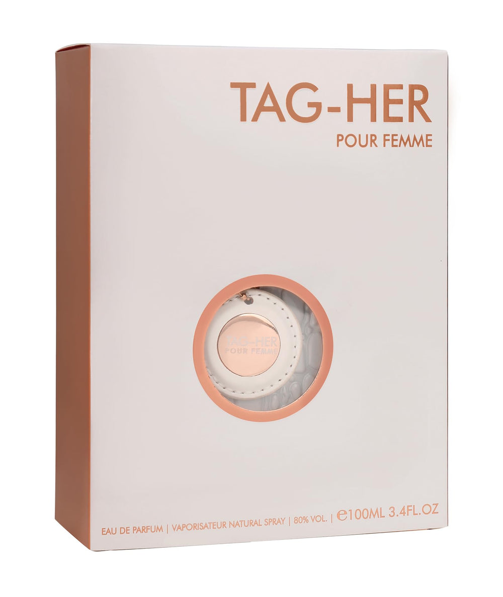 Armaf Tag Her wearer-application image shows easy daily or evening use