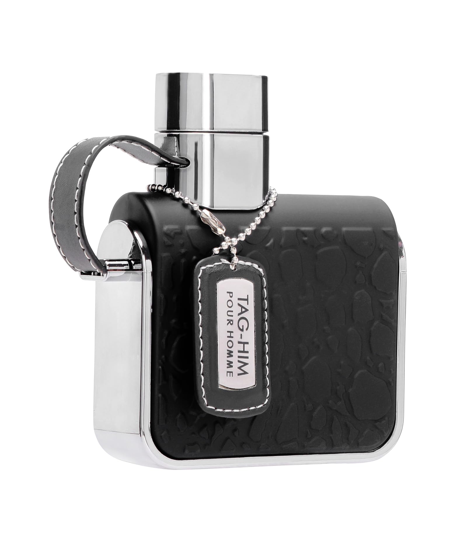 Armaf Tag Him bottle cap detail emphasizing premium packaging and stability