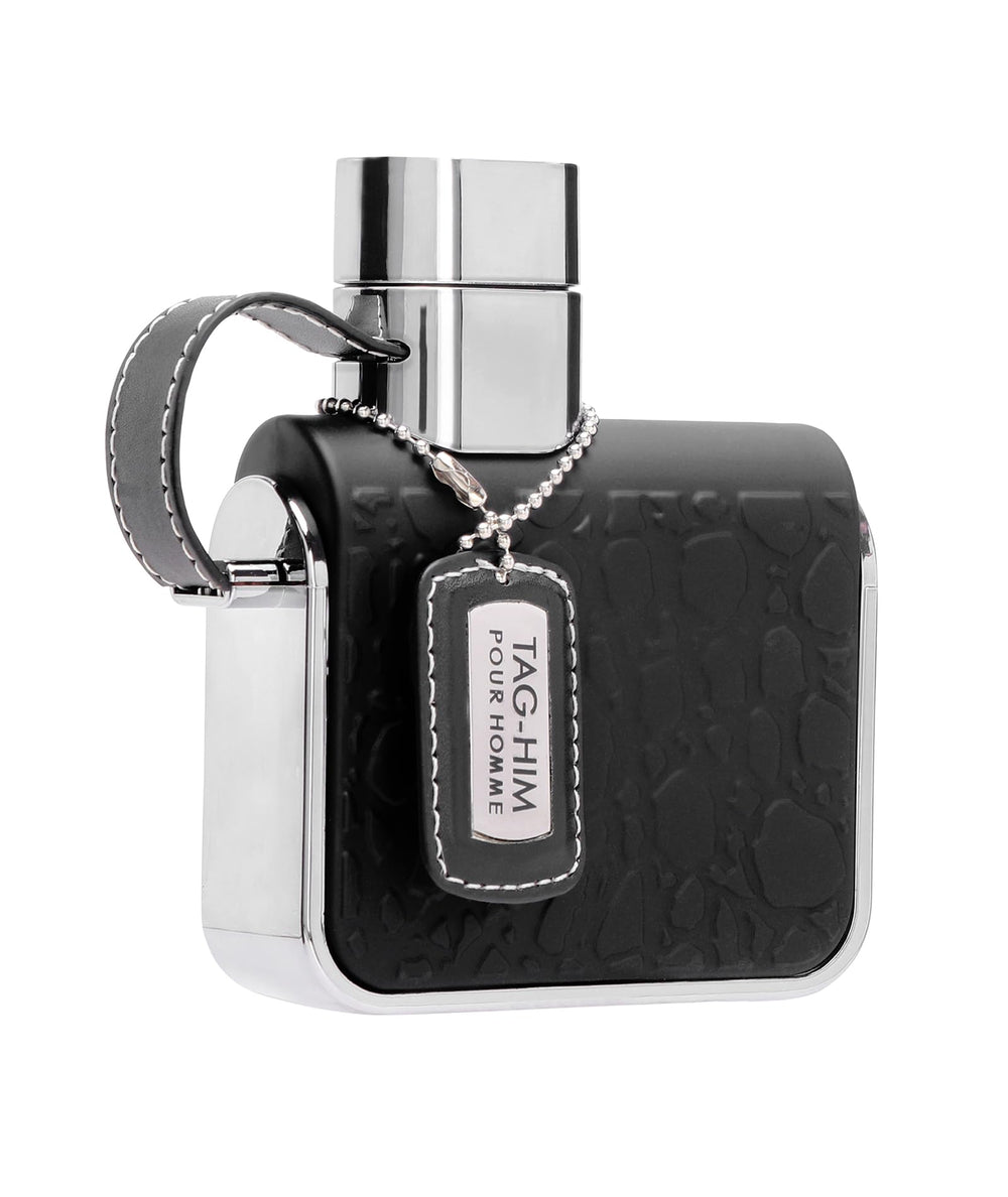 Armaf Tag Him bottle cap detail emphasizing premium packaging and stability
