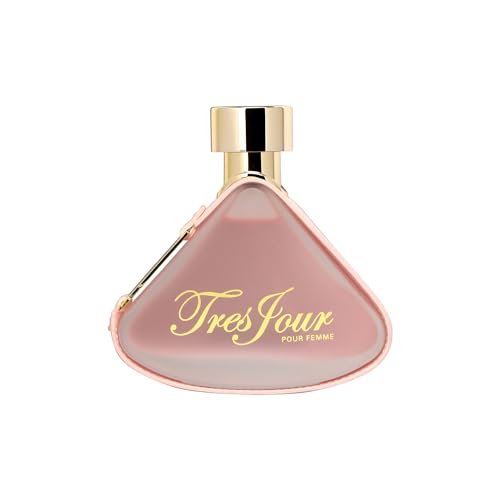 Armaf Tres Jour for Women bottle front view showcasing floral woody musk for daily elegance.