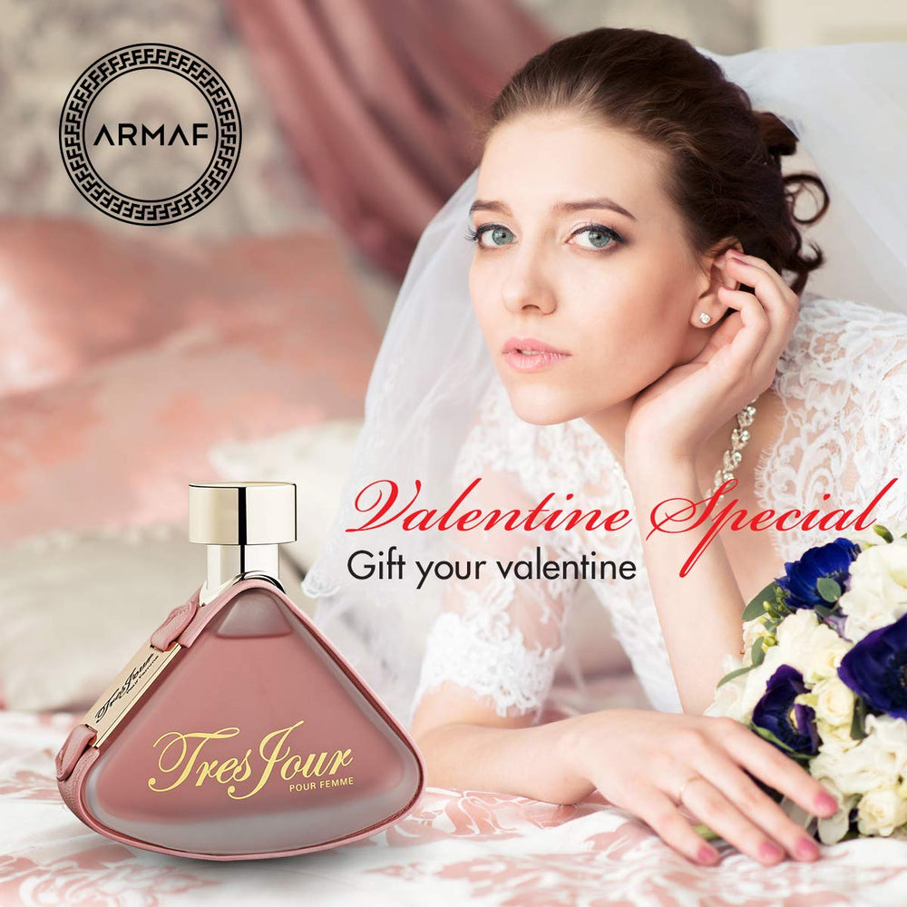 Armaf Tres Jour box packaging conveys premium presentation for special occasions.